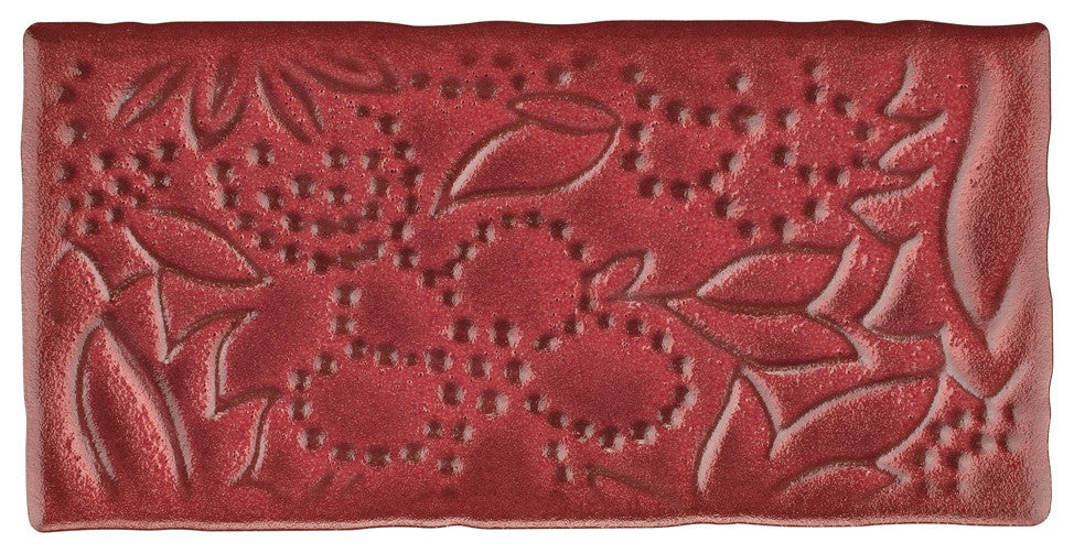 Antic Feelings Ceramic Subway Wall Tile, Red Moon