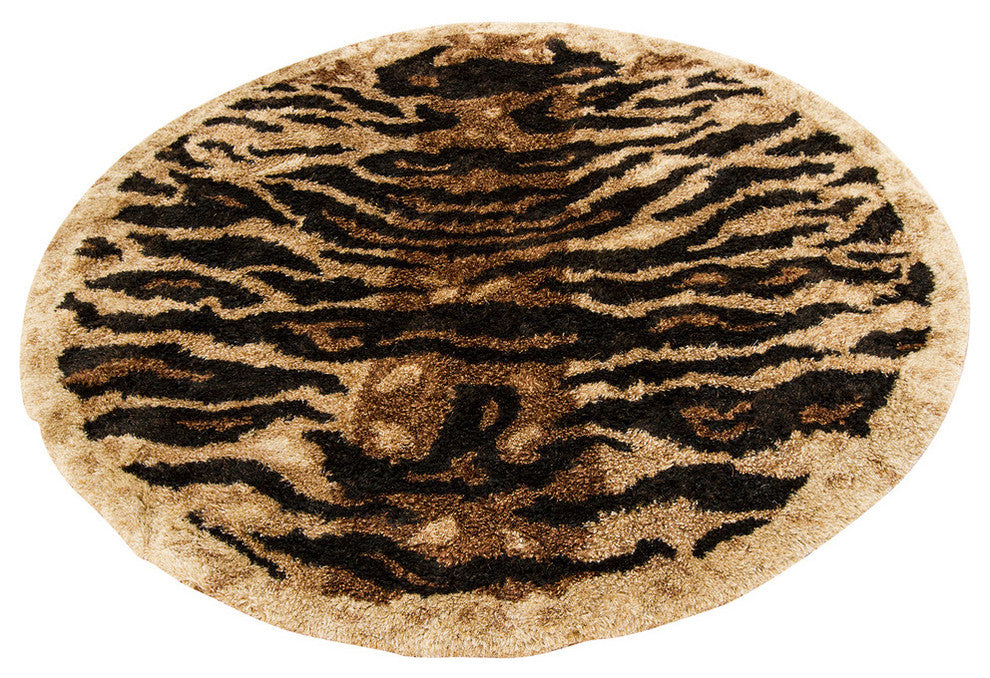 Amazon Contemporary Area Rug, 7'9" Round