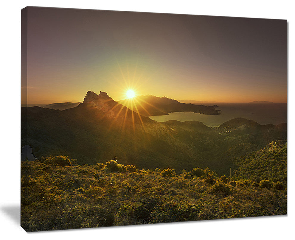 "Volterraio And Portoferraio Bay" Landscape Wall Art Print, 40"x30"