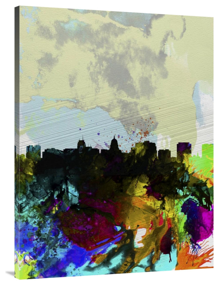 "Madison Watercolor Skyline" Fine Art Print