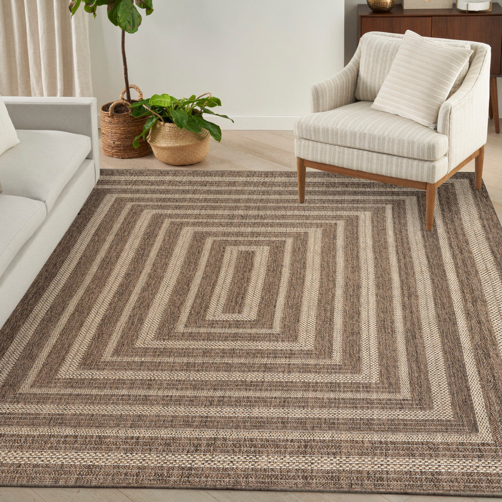 Nourison Tulum 9' x 12' Brown Outdoor Rug