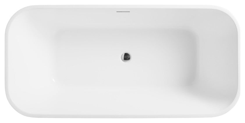 Augustine Soaking Bathtub, 59"x31.5", 59"