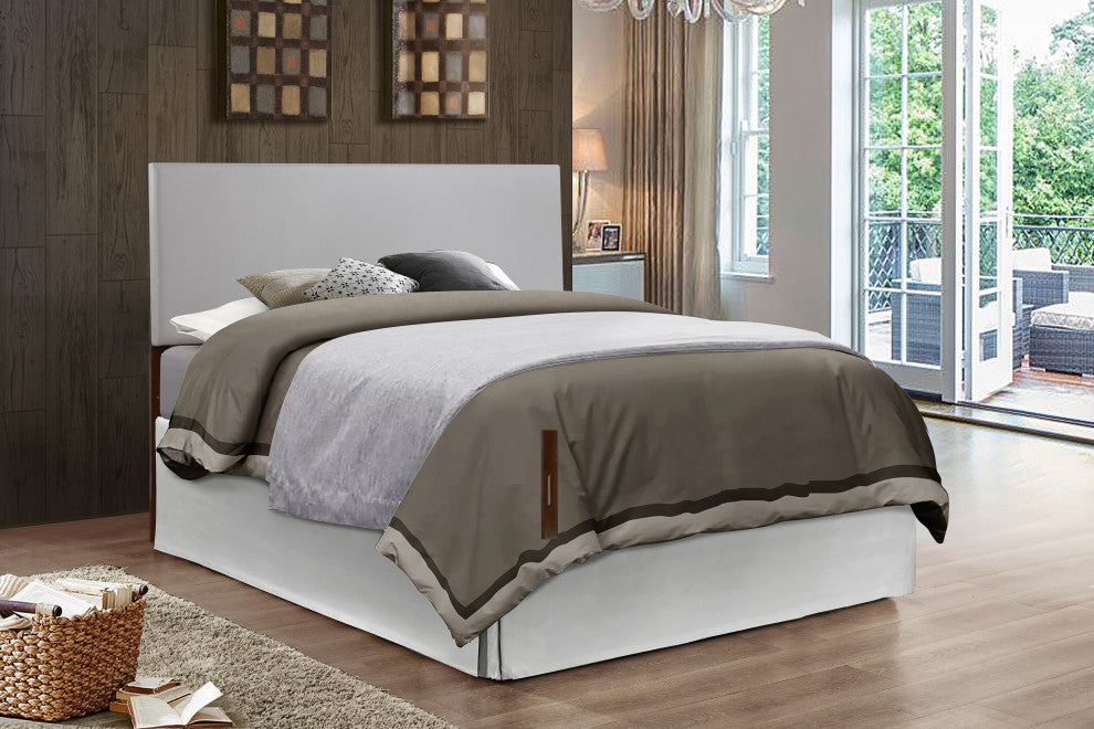 Novo Faux Leather Headboard, Light Gray, King