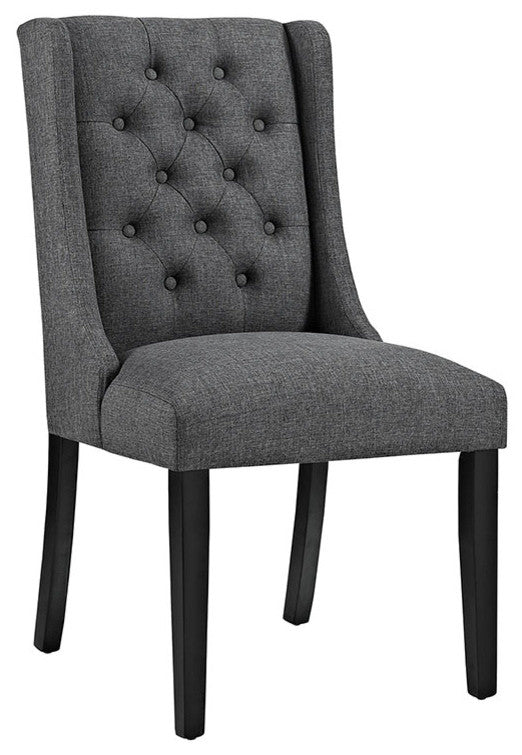 Gray Baronet Fabric Dining Chair