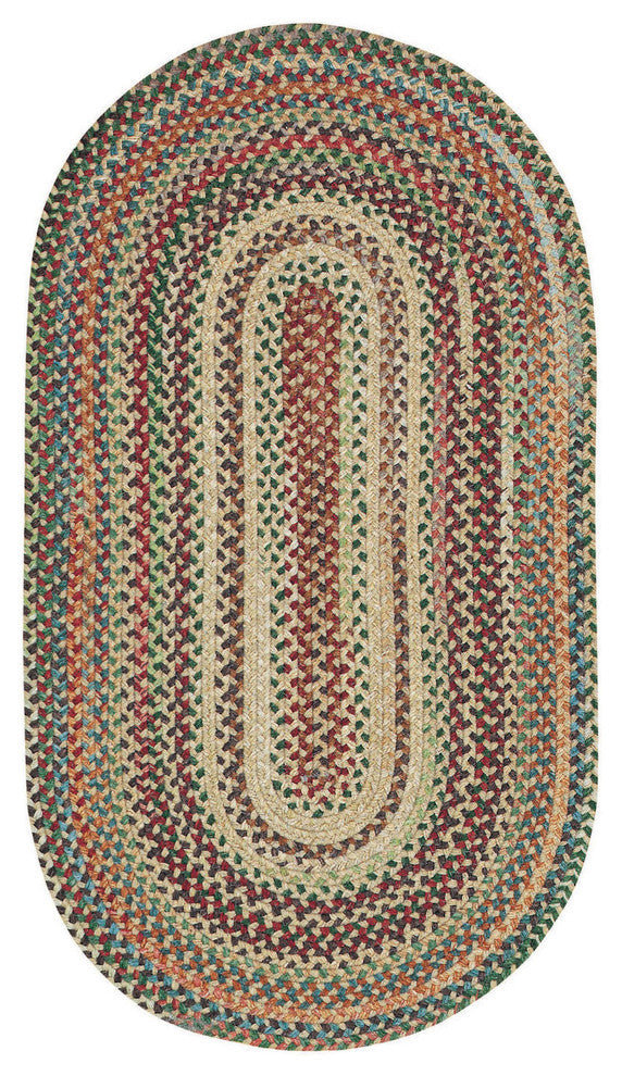 Capel Sherwood Forest Amber 0980_150 Braided Rugs - 9' 2" X 13' 2" Oval