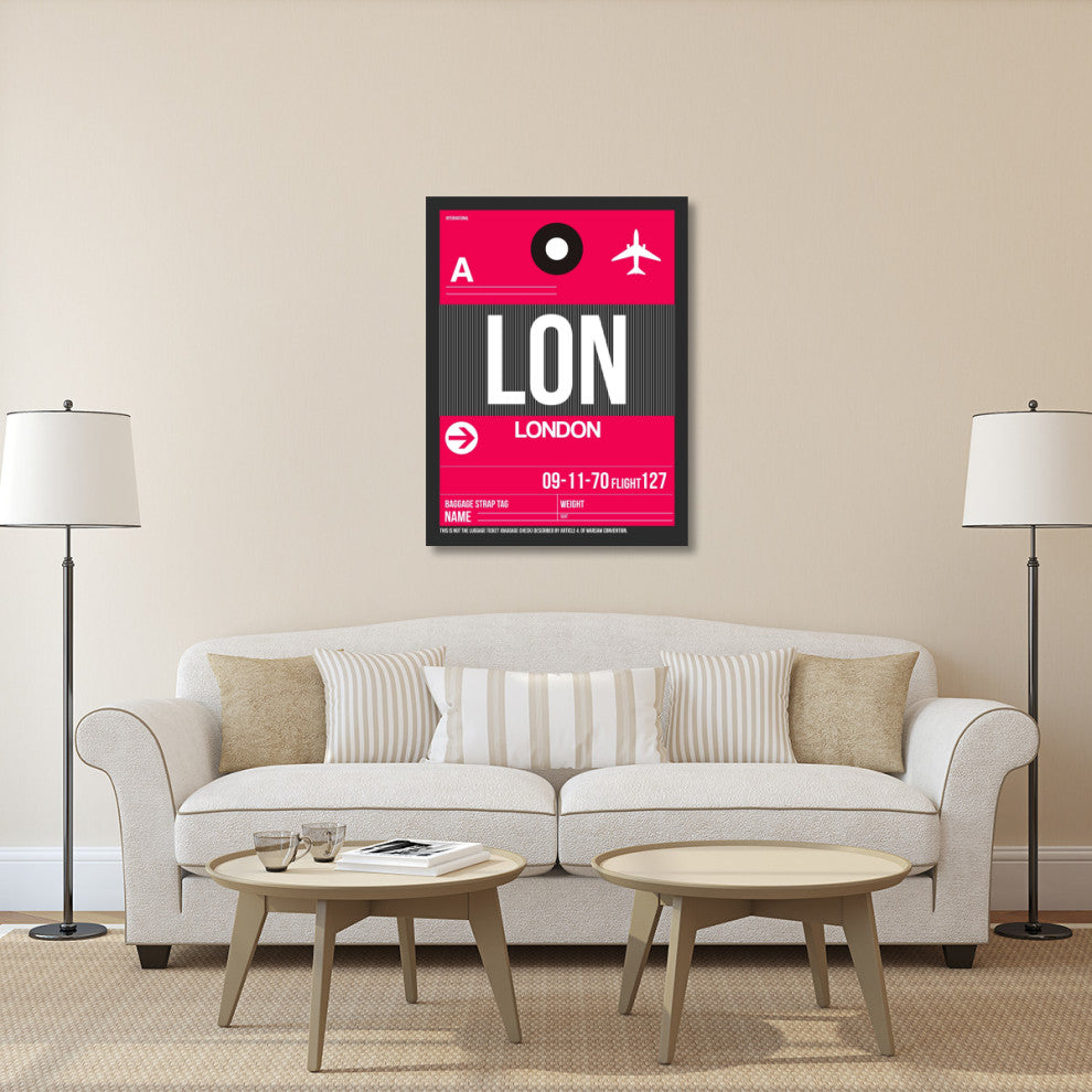 "LON London Luggage Tag 2" Fine Art Print