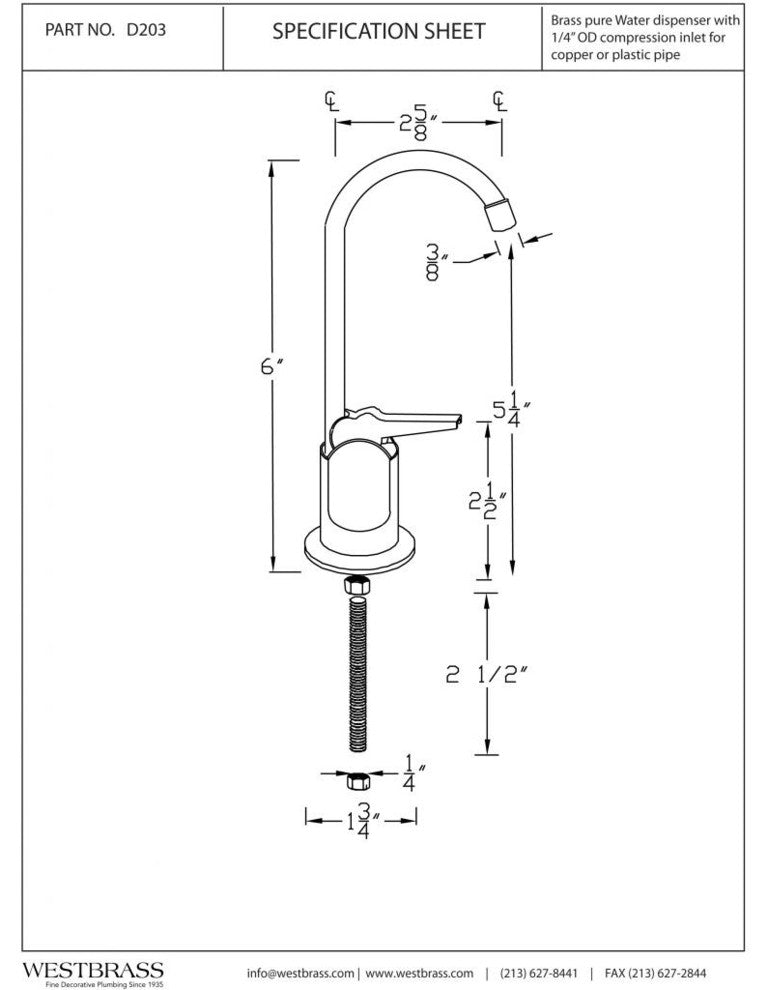 Touch-Flo Style 6" Pure Water Dispenser In Satin Nickel, Powder Coated White