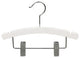 Wooden Kids Combo Hanger, White/Chrome Finish, Box of 25