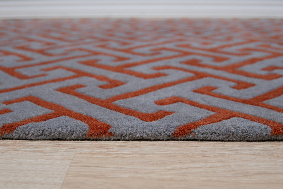 Gray Contemporary Geometric Harrison Area Rug
