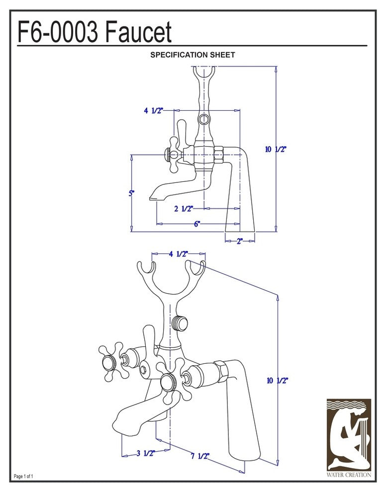 Vintage Classic Deck Mount Tub Faucet With Handshower, Brushed Nickel Finish Wit