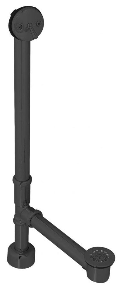 Beehive Grid All Exposed Bath Waste - 22" Make-Up In Oil Rubbed Bronze, Powder Coated Flat Black