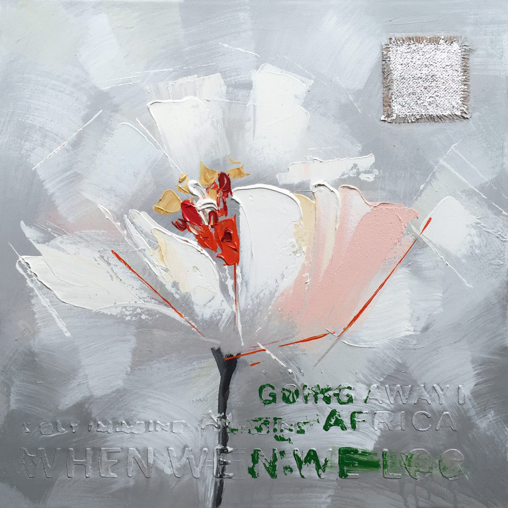 Hand Painted Flower in Memory Wall Decor Artwork II