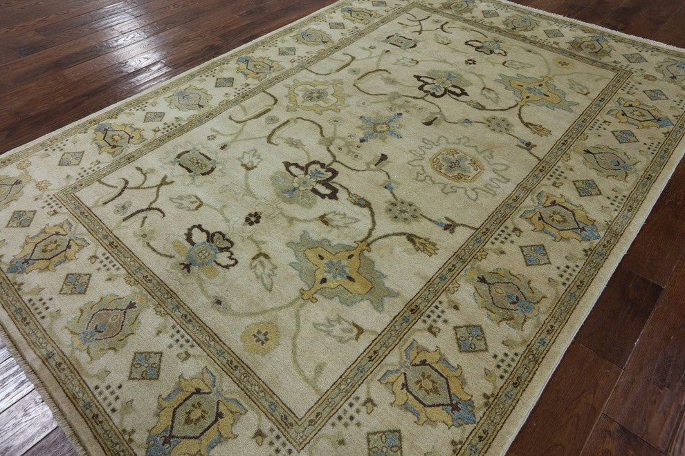 Handmade Chobi Peshawar Oriental Area Rug 6'x9', P2664