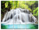 "Huai Mae Kamin Waterfall" Metal Wall Art, 3 Panels, 36"x28"