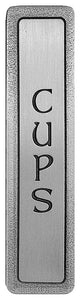 "Cups" Pull Antique Pewter (Vertical)