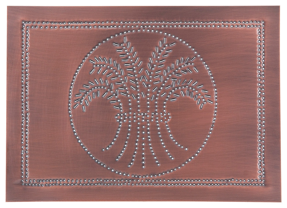Horizontal Wheat Panel in Solid Copper