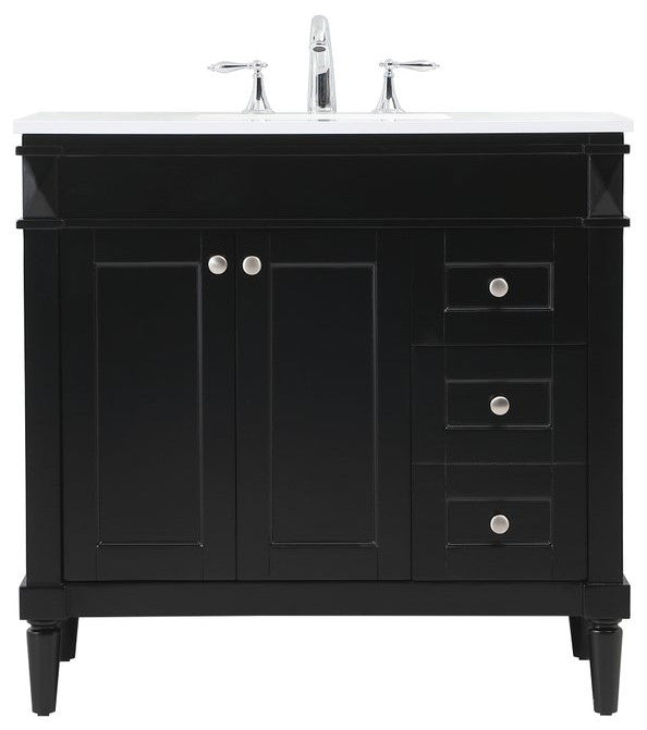 Home Living 21" Transitional Black-Light Bathroom Vanity