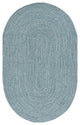 Safavieh Braided BRA201 Rug Machine-Washable, Teal/Green, 9'x12' Oval