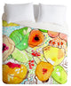 Deny Designs Cayenablanca Organic Flowers Duvet Cover-Lightweight