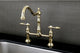 Kingston Brass Bridge Kitchen Faucet, Polished Brass