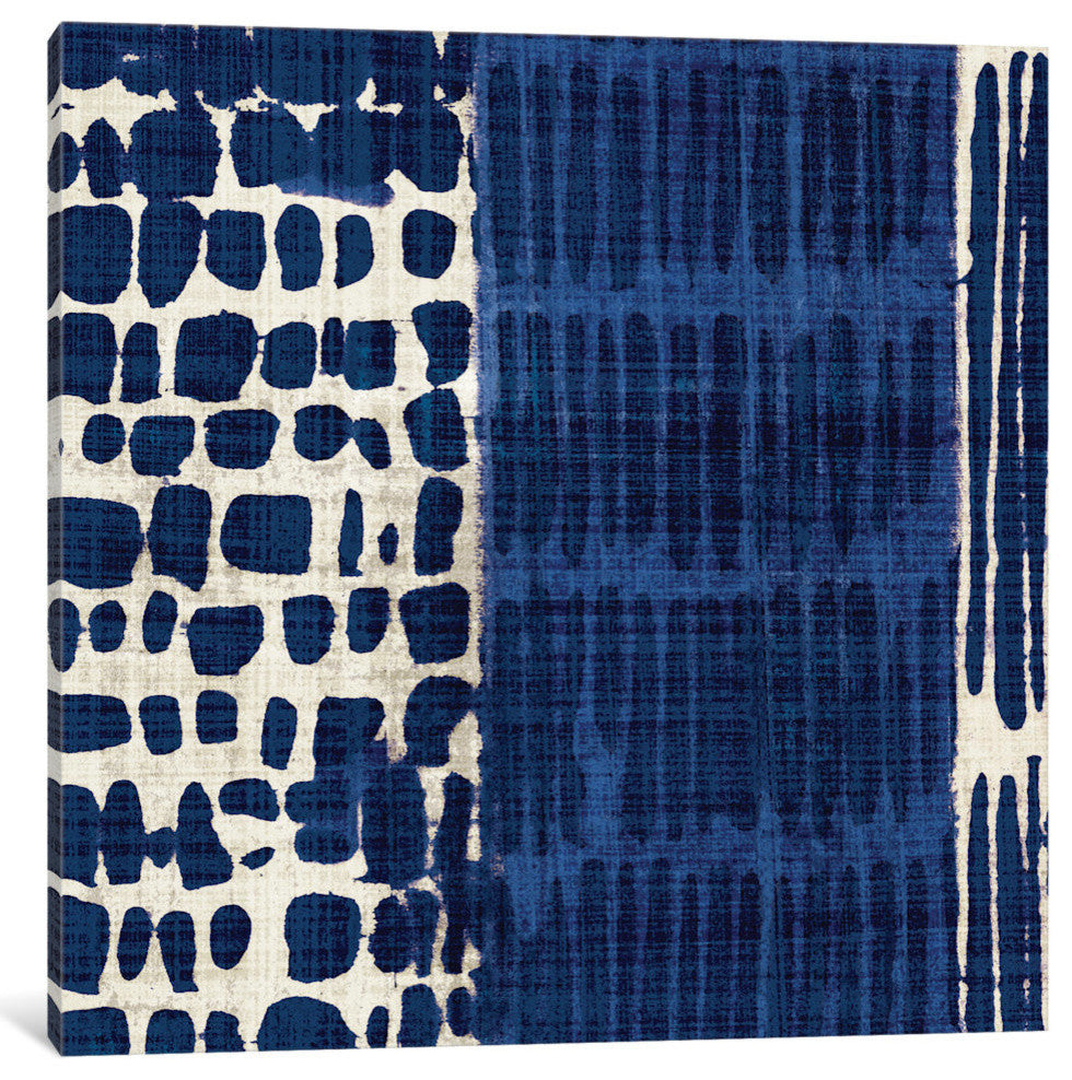 "Indigo Batik I" by Wild Apple Portfolio, 26x26x1.5