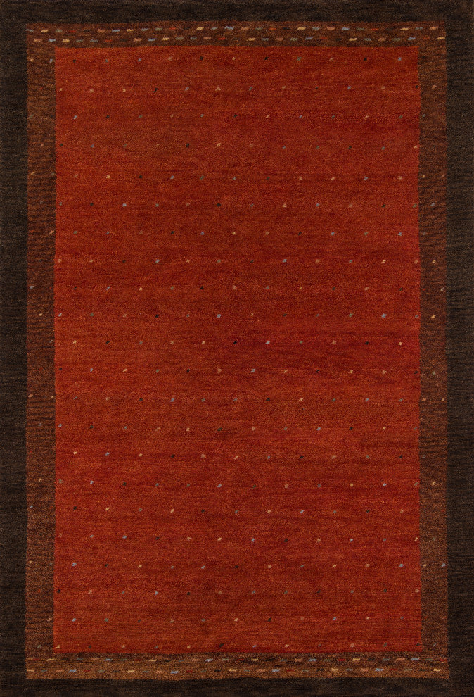 Desert Gabbeh Hand-Tufted Rug, Paprika, 8'x11'