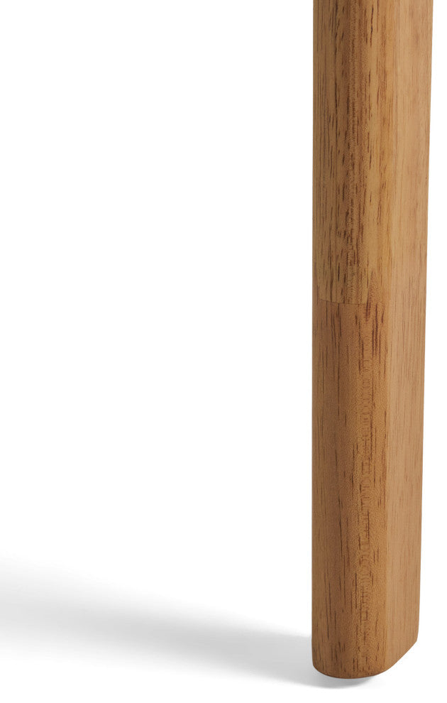 GDF Studio Grace Mid-Century 6-Seater Rubberwood With Walnut Veneer Dining Table, Natural Oak