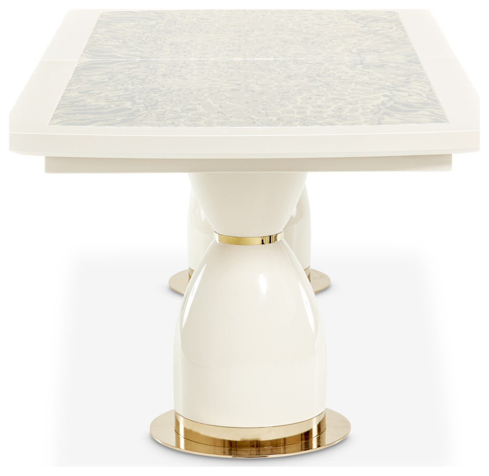 Lisbon 9-Piece Dining Room Set, Silken Matte Cream