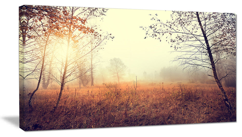 "Beautiful Natural Landscape With Trees" Extra Large Wall Art Landscape, 32"x16"