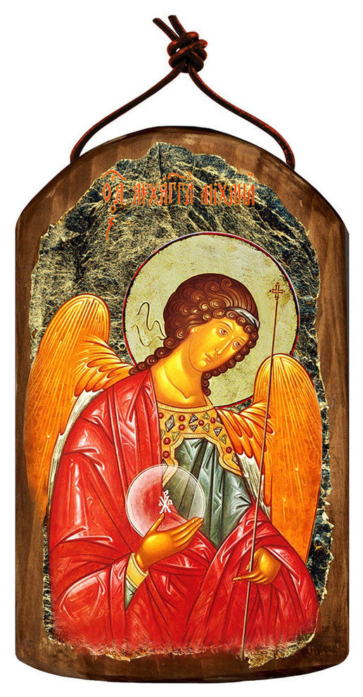 Icon Saint Michael Wooden Ornament