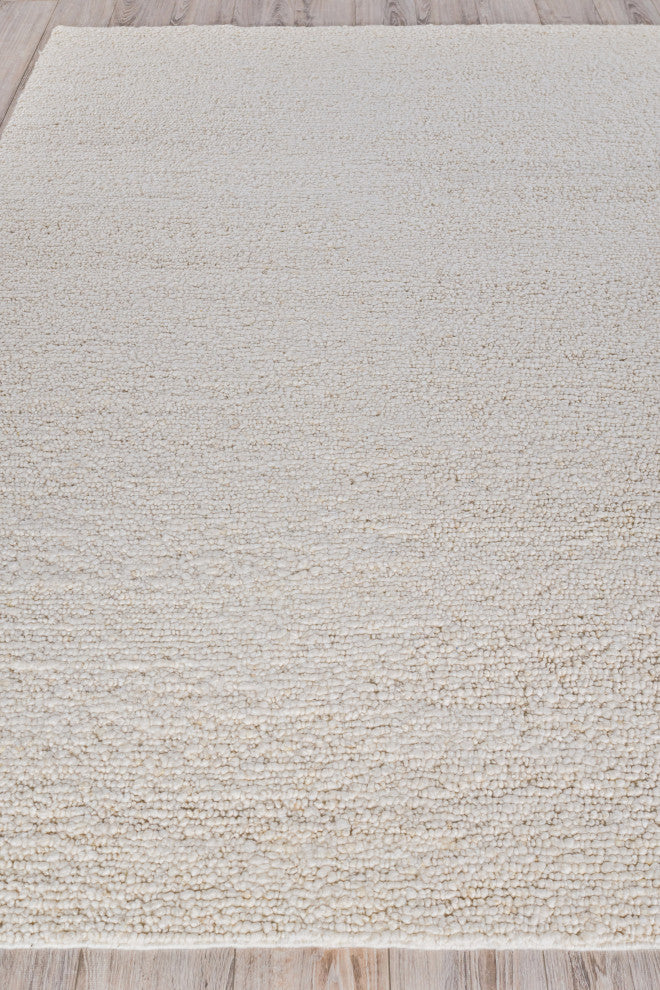 Borelli Handmade Hand Loomed Wool Ivory Area Rug