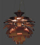 Modern Contemporary Living Dining Room 24" Ceiling Light Chandelier Copper, Copp