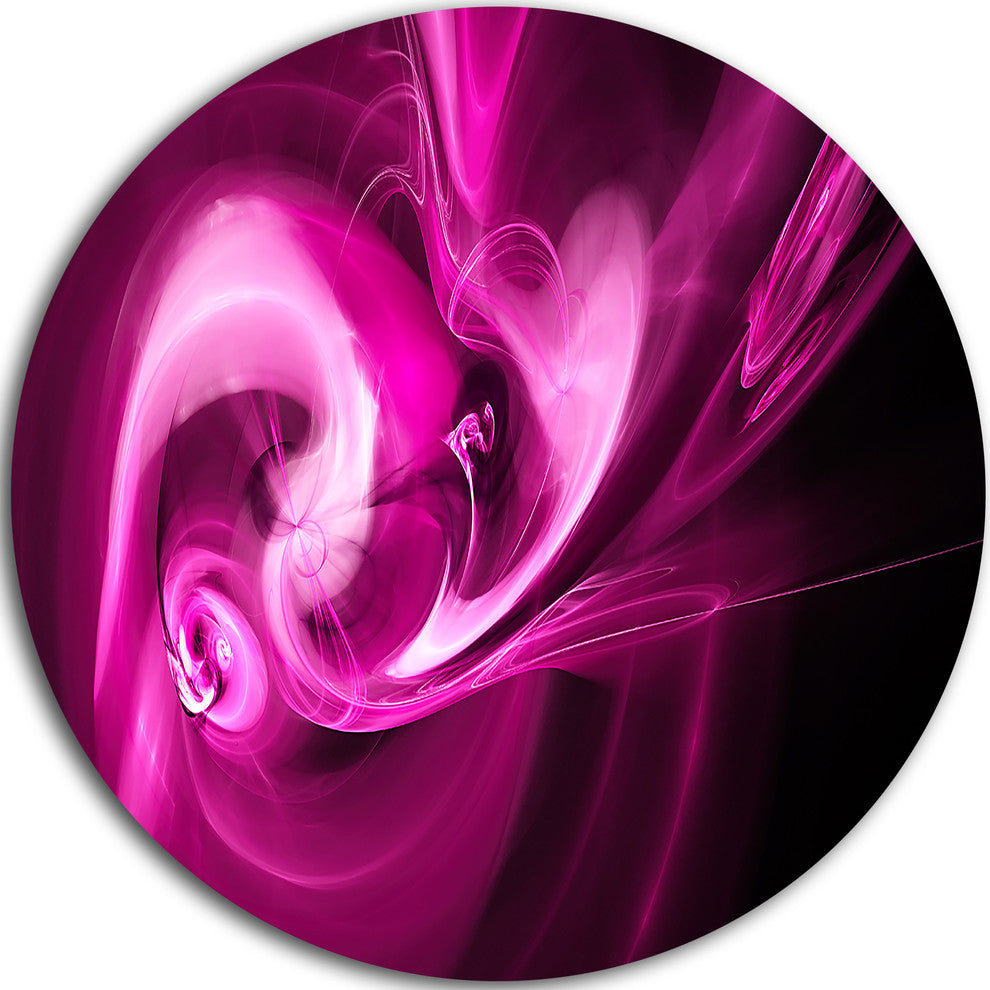 Colored Smoke Spiral Purple, Abstract Large Disc Metal Wall Art, 11"
