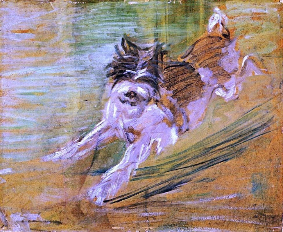 Franz Marc Jumping Dog "Schlick" - 20" x 25" Premium Canvas Print