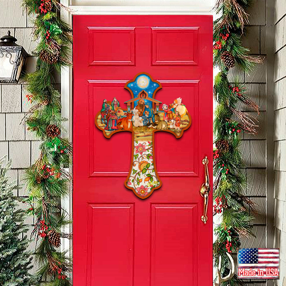 Nativity Wooden Cross