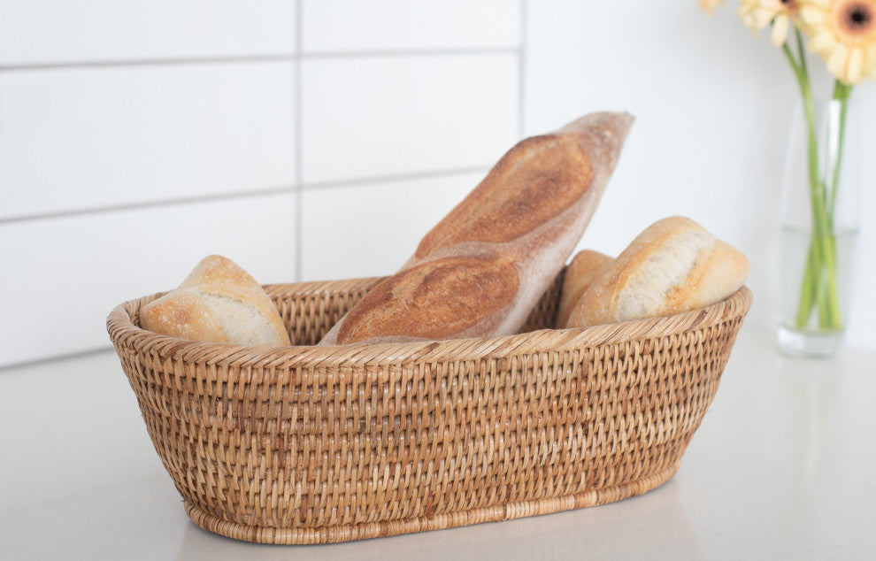 Artifacts Rattan™ Oval Taper Basket, Honey Brown