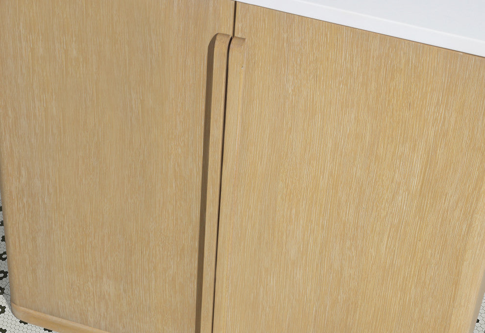 Lucas Bathroom Vanity, Washed Oak, 36", Single Sink, Freestanding