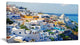 View of Fira Town Santorini, Abstract Wall Art Canvas, 32x16