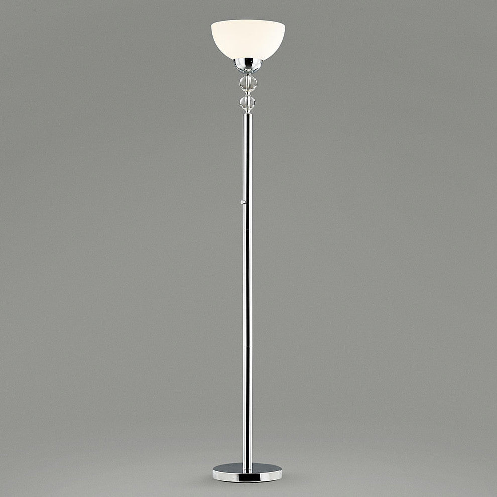 Crystal Balls Dimmer LED Torchiere Floor Lamp, 71"