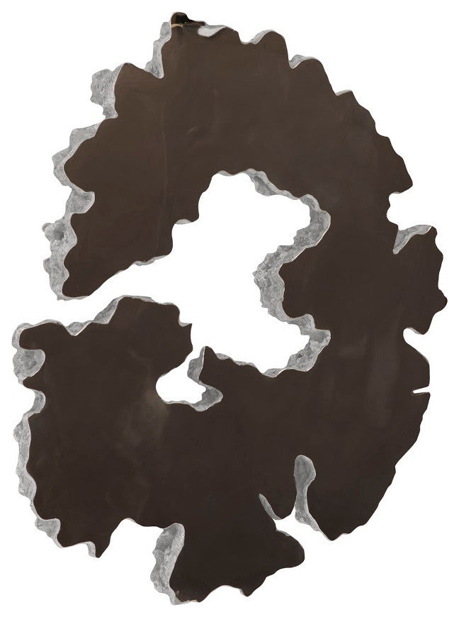 Lava Slice Wall Art, Resin, Stainless Steel, Large