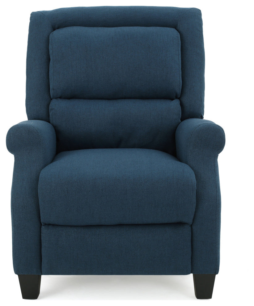 GDF Studio Monica Dark Blue Fabric Recliner