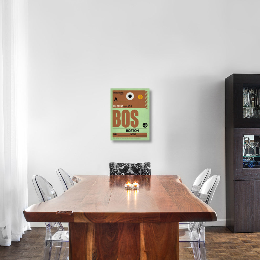 "BOS Boston Luggage Tag 1" Fine Art Print