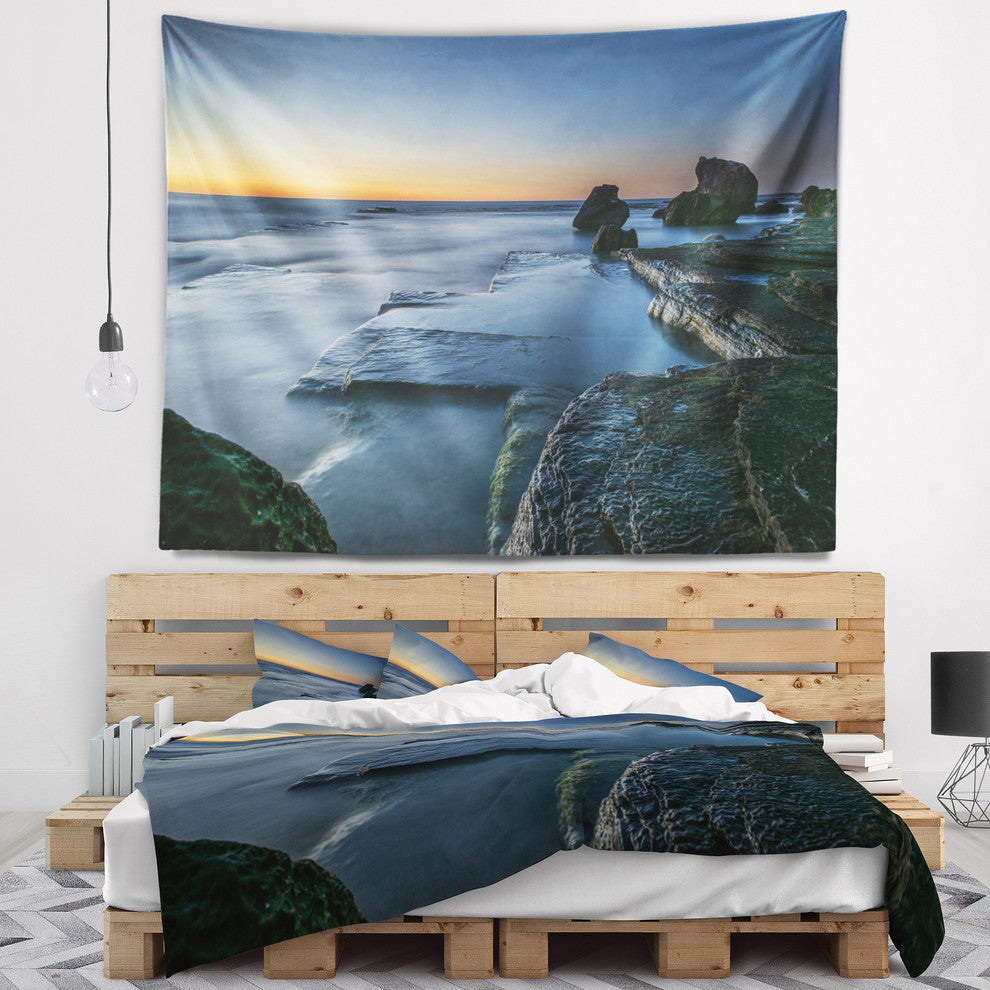 Sunrise at Sydney Seashore Seascape Wall Tapestry, 60"x50"