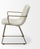 Sawyer Beige Fabric Wrap Seat With Gold Metal Frame Dining Chair