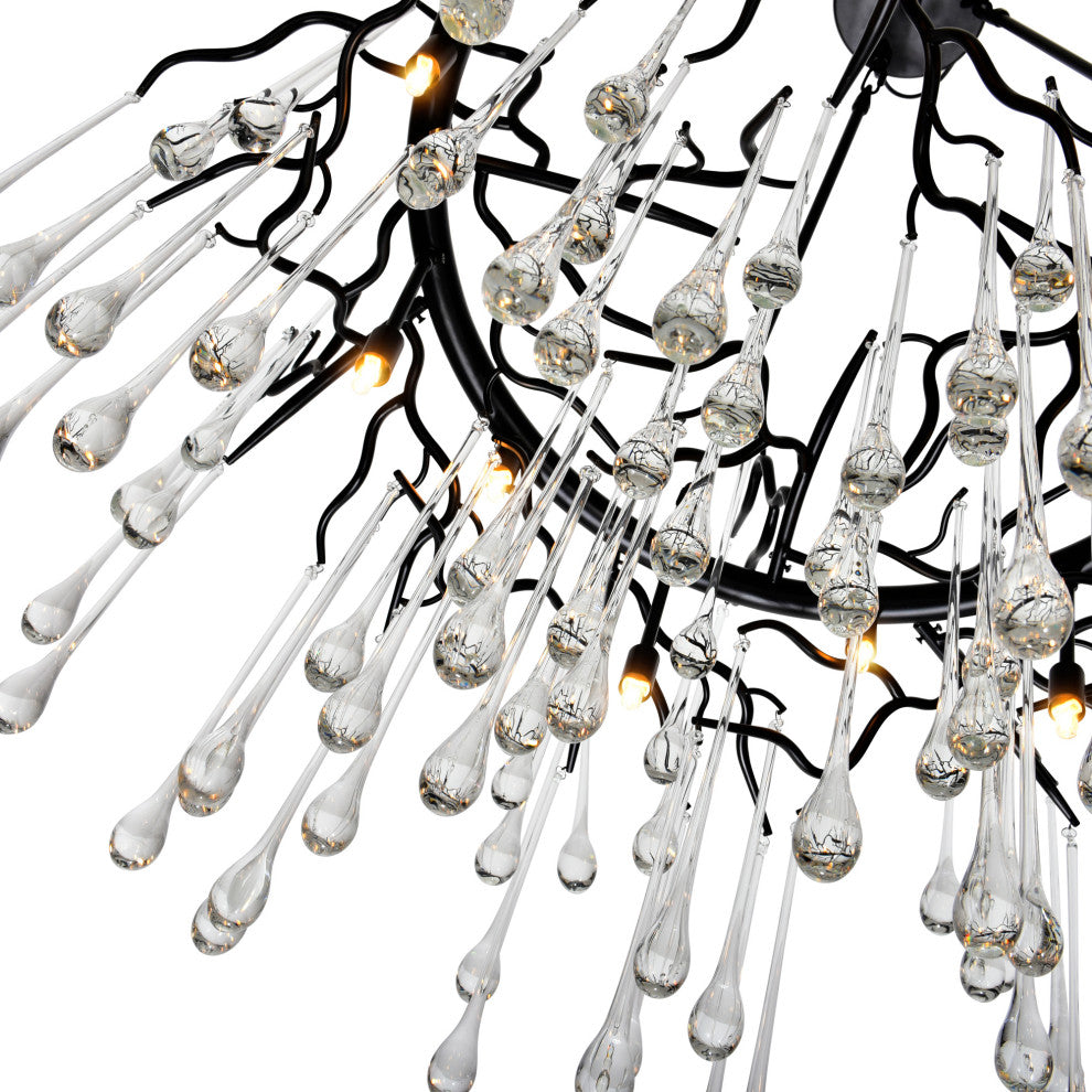 Anita 12 Light Chandelier With Black Finish