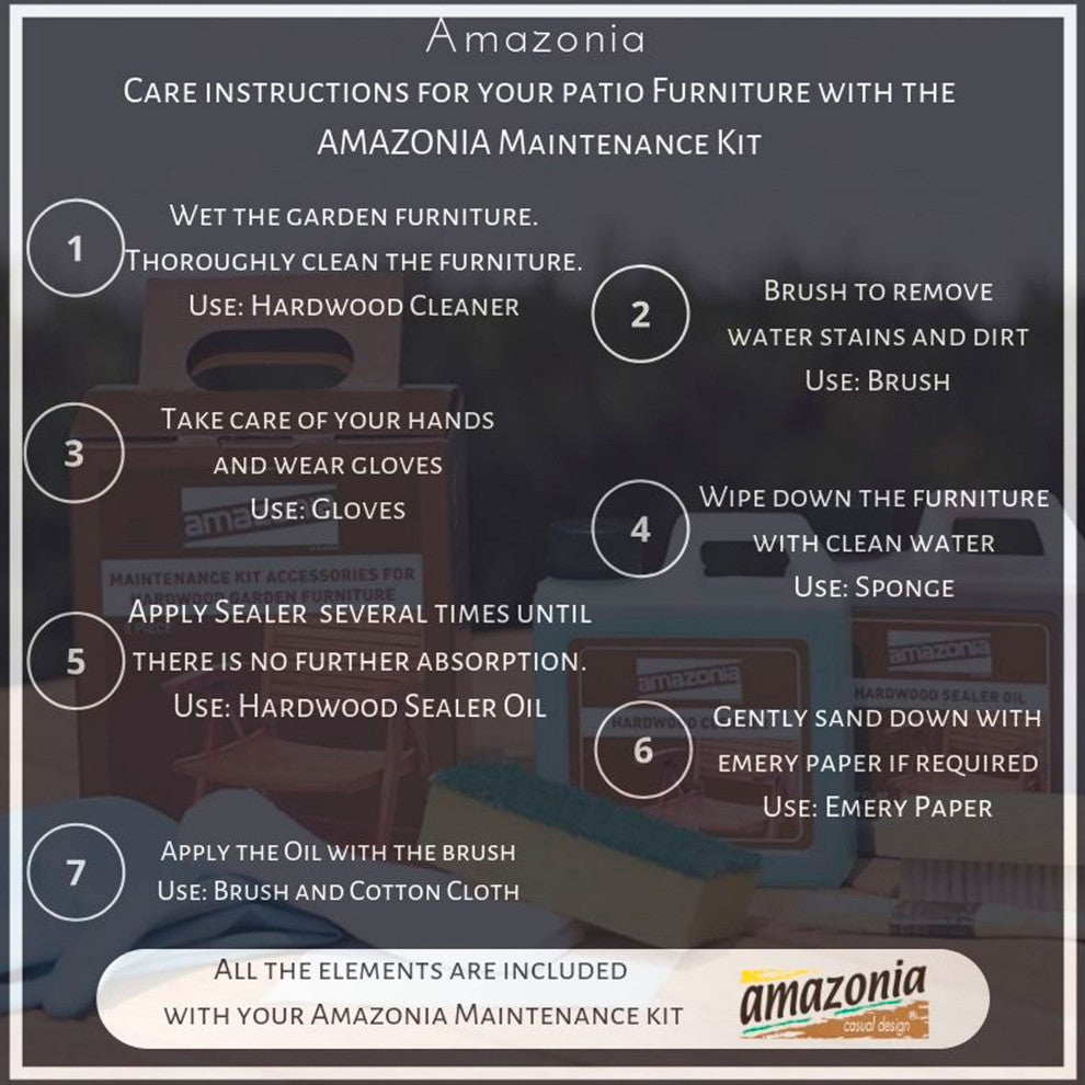 Amazonia Bahamas 9-Piece Square Patio Dining Set | Eucalyptus Wood