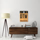 "DTW Detroit  Luggage Tag 1" Fine Art Print