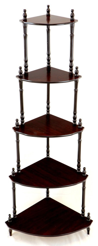 5-Tier Corner Stand in Espresso