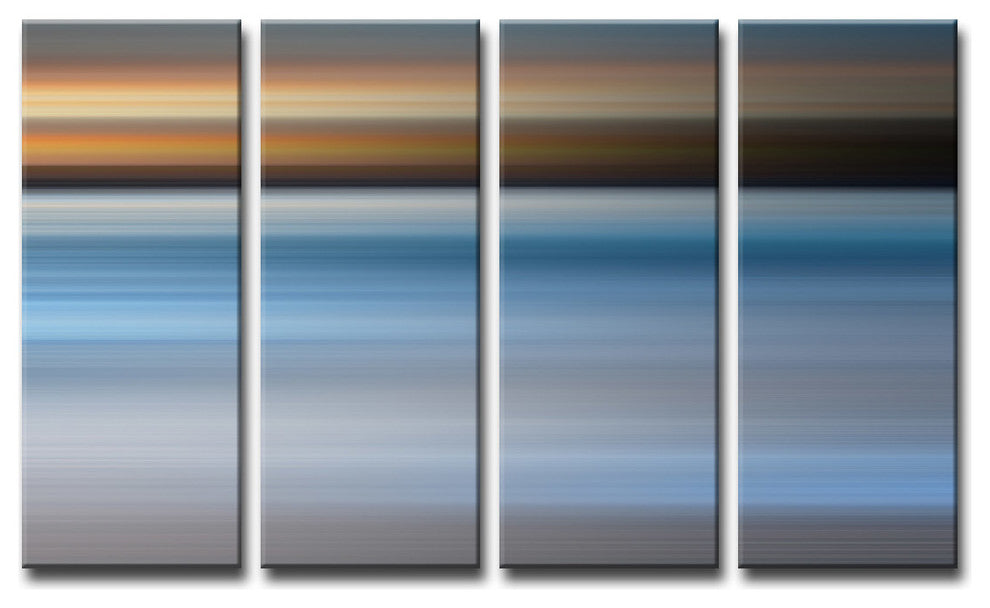 Ready2HangArt 'Blur Stripes XLIII' 4-PC Canvas Wall Art Set, 30 in. Highx12 in