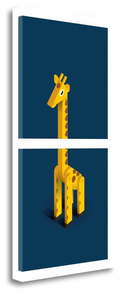 "Giraffe" By Bo Virkelyst Jensen, Giclee Print on Gallery Wrap Canvas
